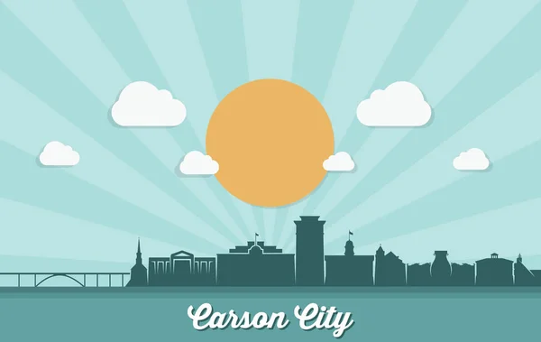 Carson City Cityscape États Unis Amérique États Unis — Image vectorielle