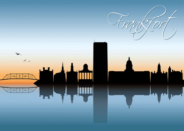 Frankfort Cityscape Stati Uniti America Usa — Vettoriale Stock