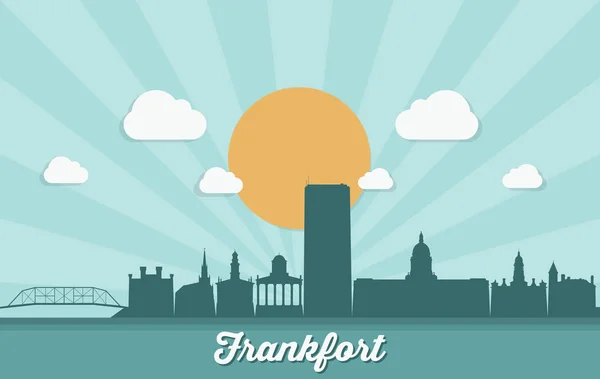 Frankfort Cityscape États Unis Amérique États Unis — Image vectorielle