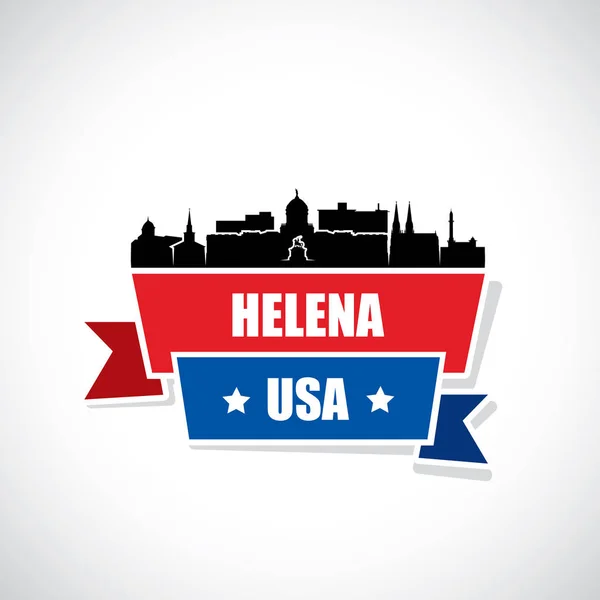 Helena Cityscape United States America Usa — Stock Vector