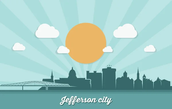 Jefferson City Cityscape Stati Uniti America Usa — Vettoriale Stock