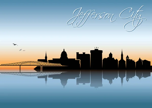Jefferson Cityscape Amerika Birleşik Devletleri Amerika Birleşik Devletleri — Stok Vektör