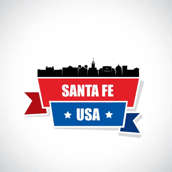 Santa Stadtbild Vereinigte Staaten Von Amerika Usa — Stockvektor