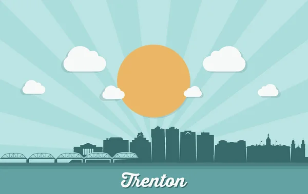 Trenton Cityscape États Unis Amérique États Unis — Image vectorielle