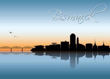 bismarck sunset cityscape, Amerika Birleşik Devletleri, Amerika Birleşik Devletleri