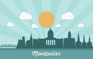 Montpelier sunset cityscape, Amerika Birleşik Devletleri, Amerika Birleşik Devletleri