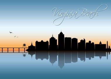 Virginia beach sunset cityscape, Amerika Birleşik Devletleri, Amerika Birleşik Devletleri