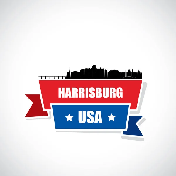 Harrisburg Cityscape Verenigde Staten Van Amerika Usa — Stockvector