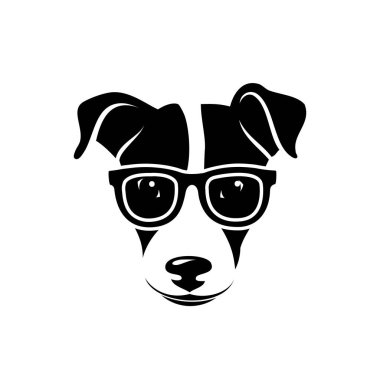 Jack Russell Terrier güneş gözlüğü giyiyor - vektör illüstrasyon