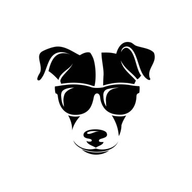 Jack Russell Terrier güneş gözlüğü giyiyor - vektör illüstrasyon