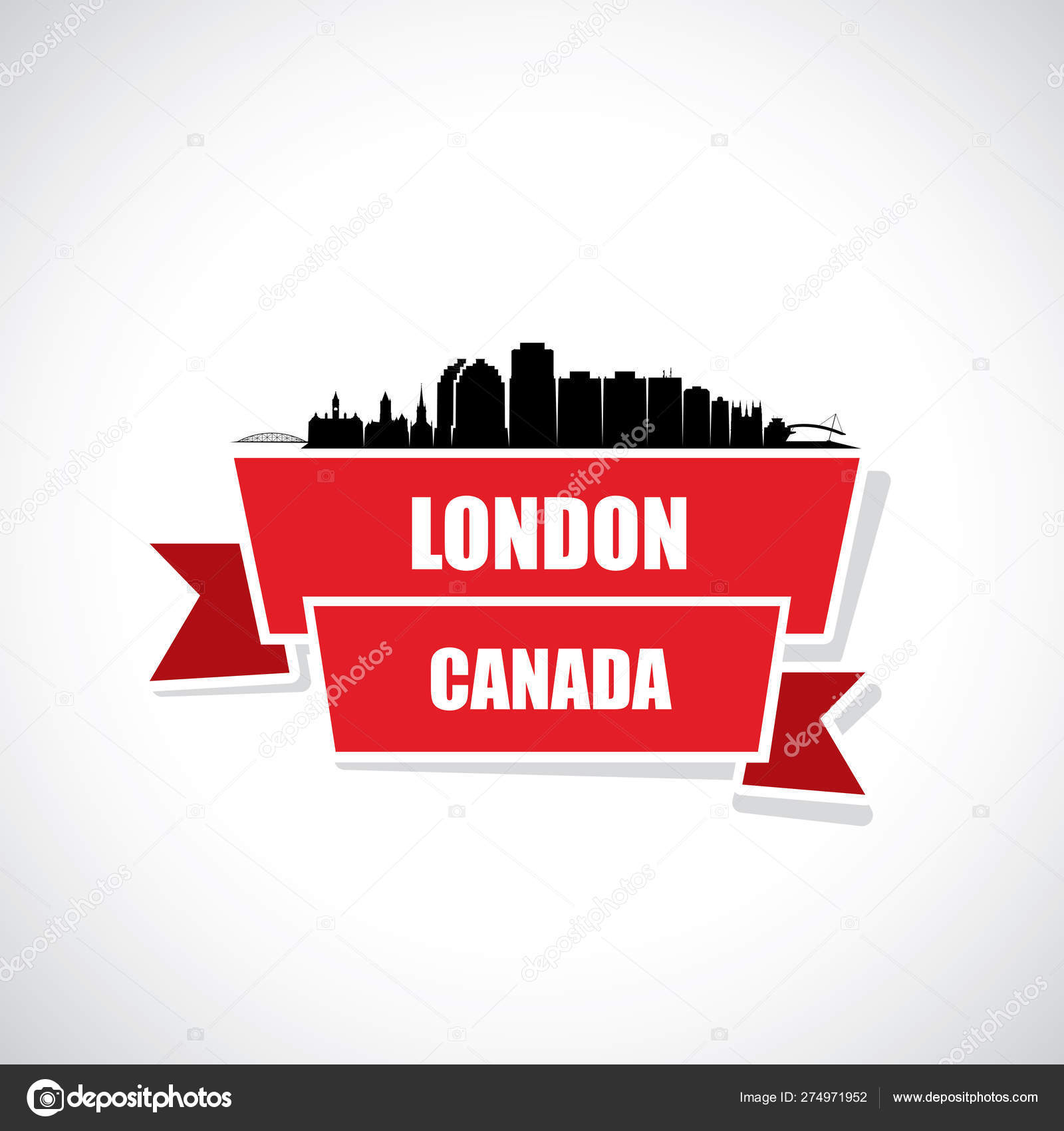 London Ontario Skyline Canada Vector Illustration Stock Vector by ©I