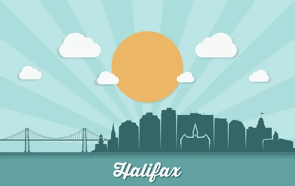 Halifax City Skyline Canada Illustration Vectorielle — Image vectorielle