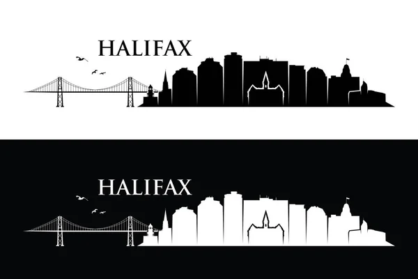 Halifax City Skyline Kanada Ilustracja Wektorowa — Wektor stockowy