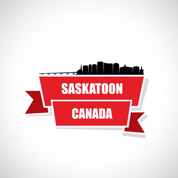 Saskatoon Canada Skyline Illustration Vectorielle — Image vectorielle
