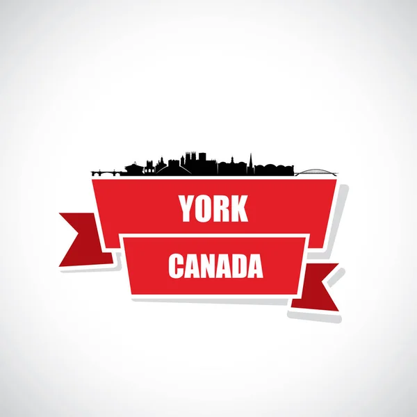 York Canada Skyline Vector Illustration — Stock Vector