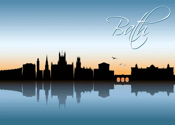 Bath Skyline Somerset Inghilterra Regno Unito Regno Unito Gran Bretagna — Vettoriale Stock