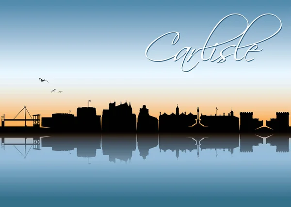 Carlisle Skyline Inglaterra Reino Unido Reino Unido Gran Bretaña — Vector de stock