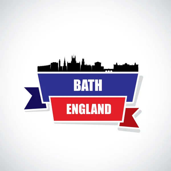 Bath Skyline Somerset Engeland Verenigd Koninkrijk Groot Brittannië Vector Illustratie — Stockvector