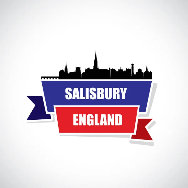 Salisbury Skyline Verenigd Koninkrijk Engeland Groot Brittannië — Stockvector