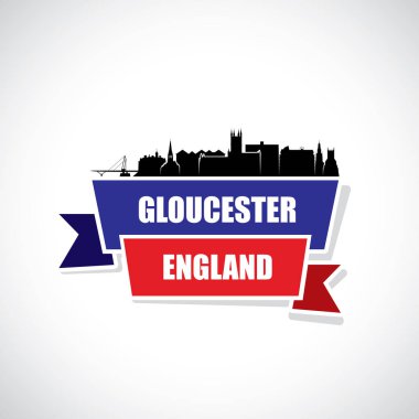 Gloucester şehir siluet sembol, vektör
