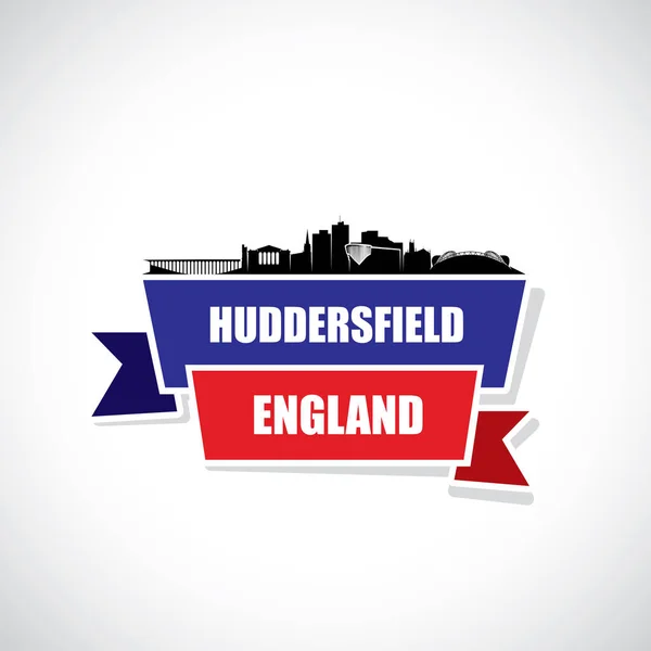 Bannière Silhouette Ville Huddersfield Illustration Vectorielle — Image vectorielle