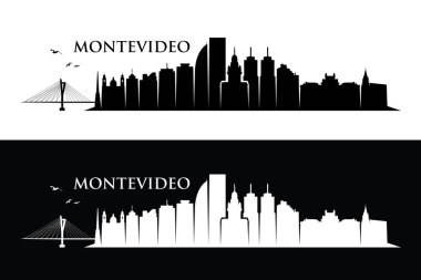 Uruguay, Montevideo şehir silueti afiş