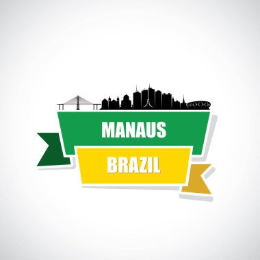 Brezilya, Manaus şehir siluet afişi