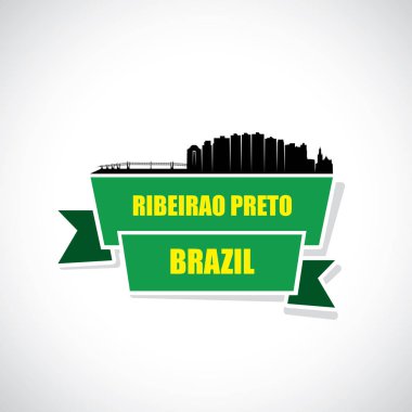 Brezilya, Ribeirao Preto şehir siluet bayrağı