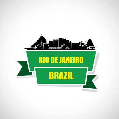 Brezilya, Rio De Janeiro şehir siluet bayrağı
