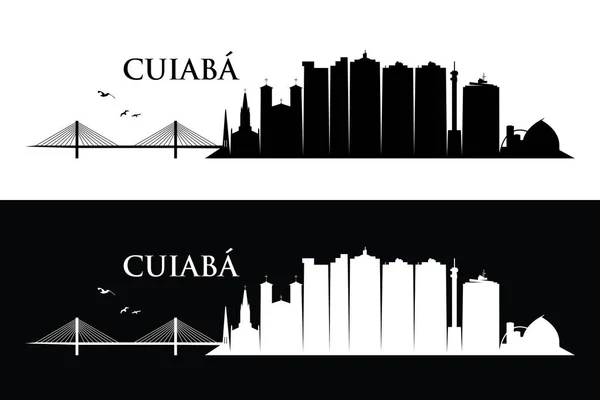 Uiaba Silueta Ciudad Simplemente Vector Ilustración — Vector de stock