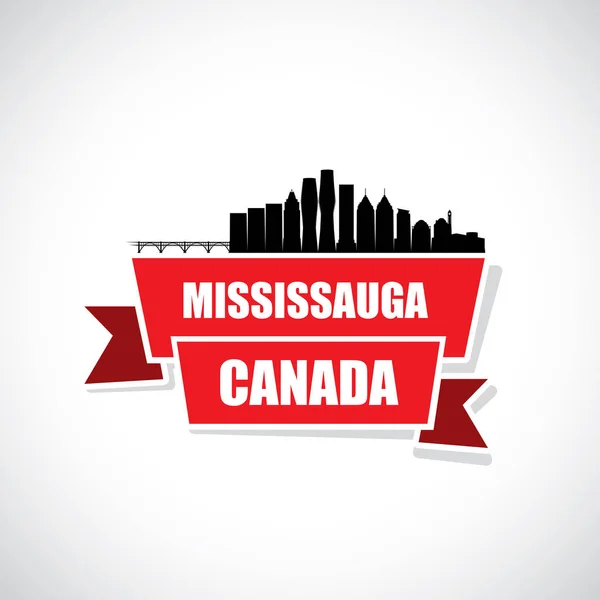 Mississauga City Silhouette Simply Vector Illustration — Stock Vector