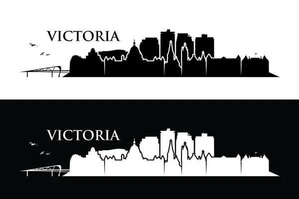 Victoria City Silhouette Simply Vector Illustration — Stock Vector