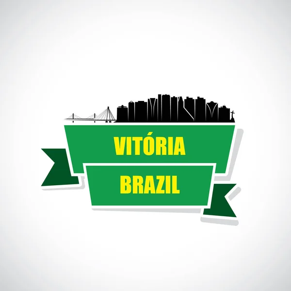Victoria City Silhouette Simply Vector Illustration — Stock Vector