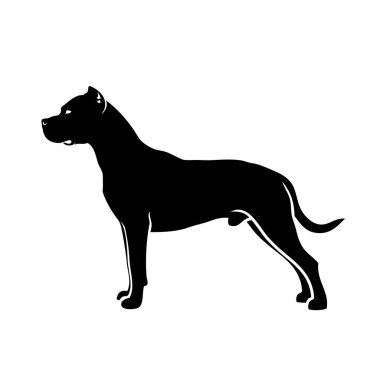 Beyaz arkaplanda izole edilmiş dogoargentino vektör illüstrasyonu 