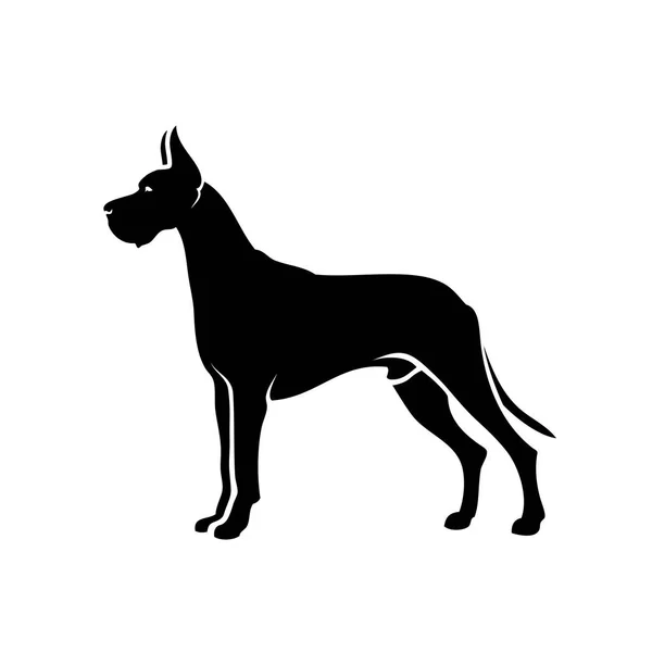 Векторная Иллюстрация Великой Собаки Белом Фоне — стоковый вектор
