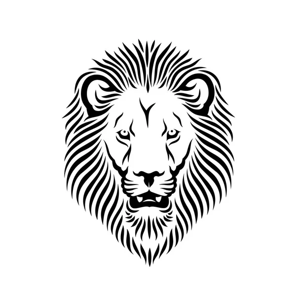 Lion Isolé Sur Fond Blanc — Image vectorielle