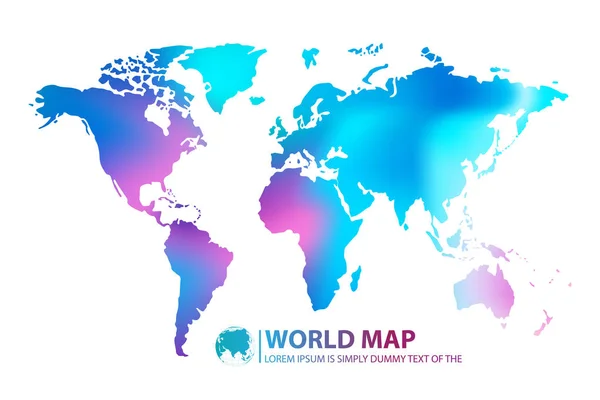 Conceito Globalização Mapa Mundial Digital Moderno Ilustração Vetorial — Vetor de Stock