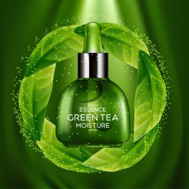 Yeşil çay Serum Cilt Bakımı Kozmetik.