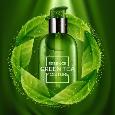 Yeşil çay Serum Cilt Bakımı Kozmetik.