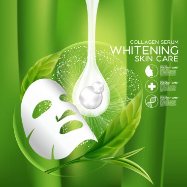 Yeşil çay Serum Cilt Bakımı Kozmetik.