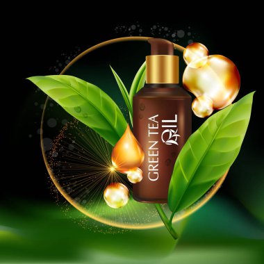 Yeşil çay tohumu Yağ Cilt Bakımı Kozmetik.