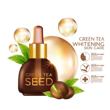 Yeşil çay tohumu Yağ Cilt Bakımı Kozmetik.