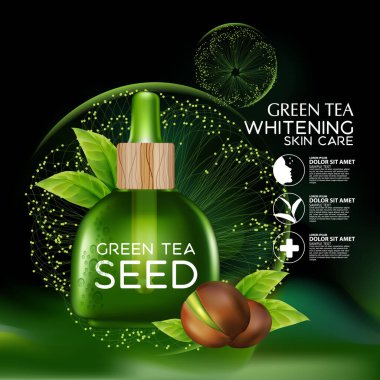 Yeşil çay tohumu Yağ Cilt Bakımı Kozmetik.