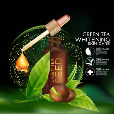 Yeşil çay tohumu Yağ Cilt Bakımı Kozmetik.