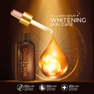 Kolajen Serum Arkaplanı Cilt Bakımı Kozmetik