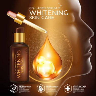 Kolajen Serum Arkaplanı Cilt Bakımı Kozmetik