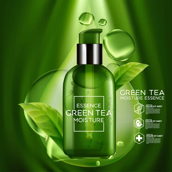 Yeşil çay Serum Cilt Bakımı Kozmetik.