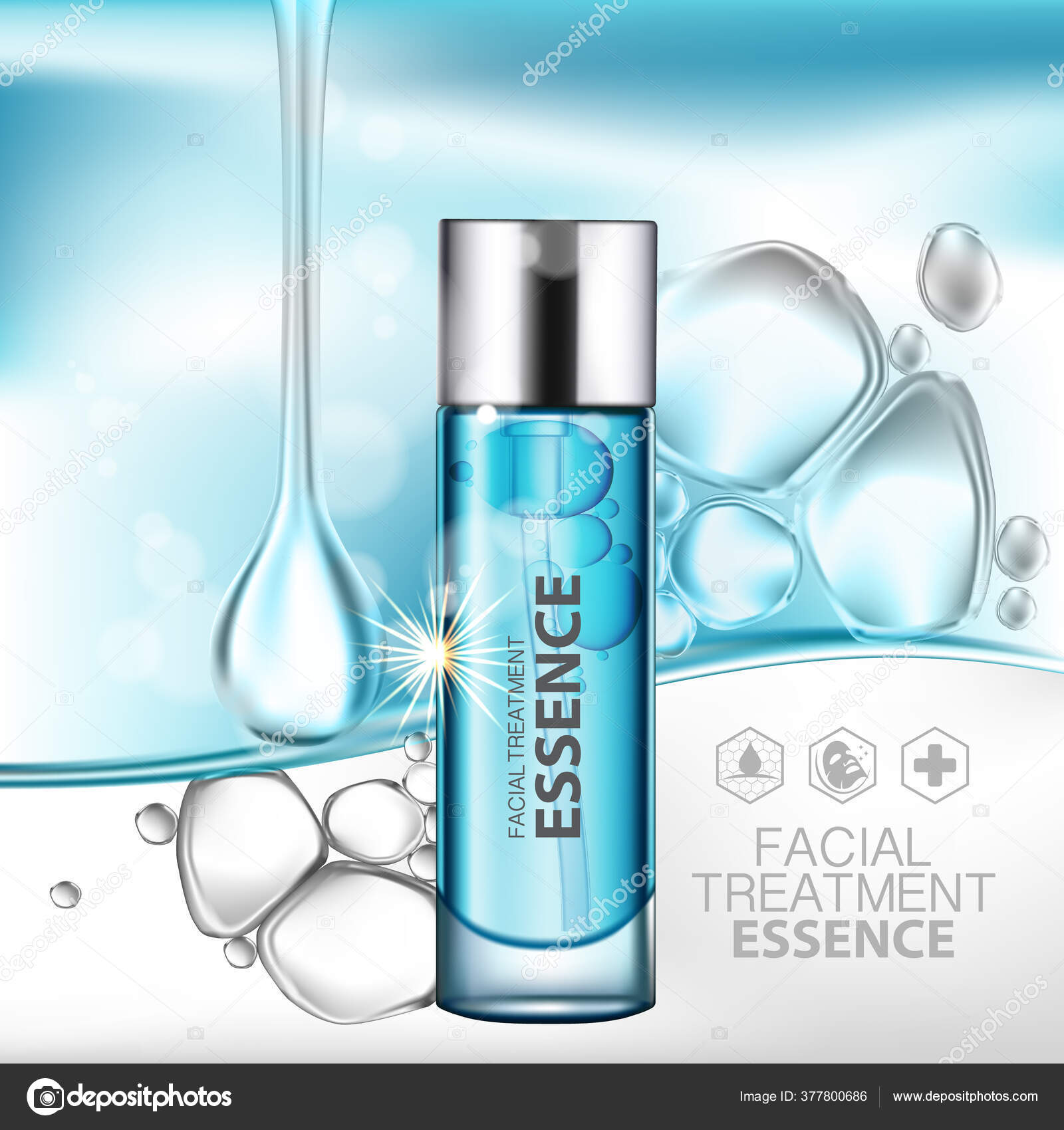 Facial Treatment Essence Skin Care Cosmetic Stock Vector Image by
