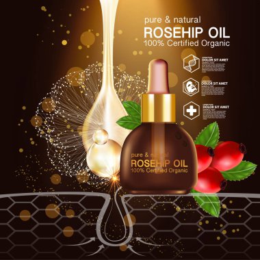 Gül kalça yağı doğal kozmetik cilt bakımı