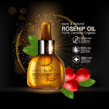 Gül kalça yağı doğal kozmetik cilt bakımı